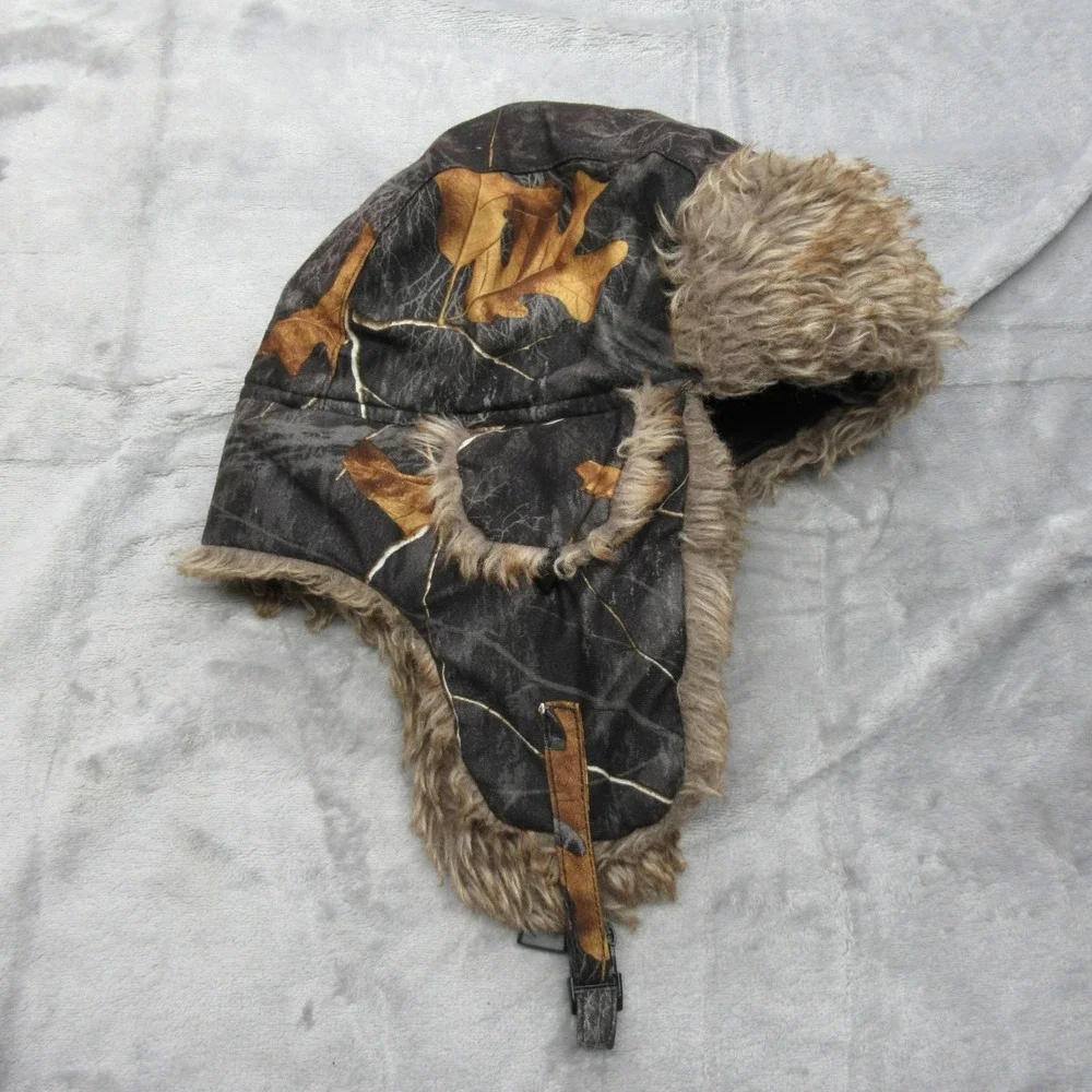 Real Tree‎ Trapper Hat Camouflage Thinsulate Insulation Fur Trim Warm Winter
